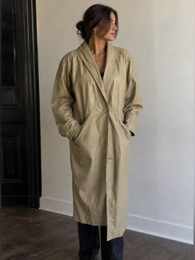 Jacqueline Ferrar Leather Trench Size L